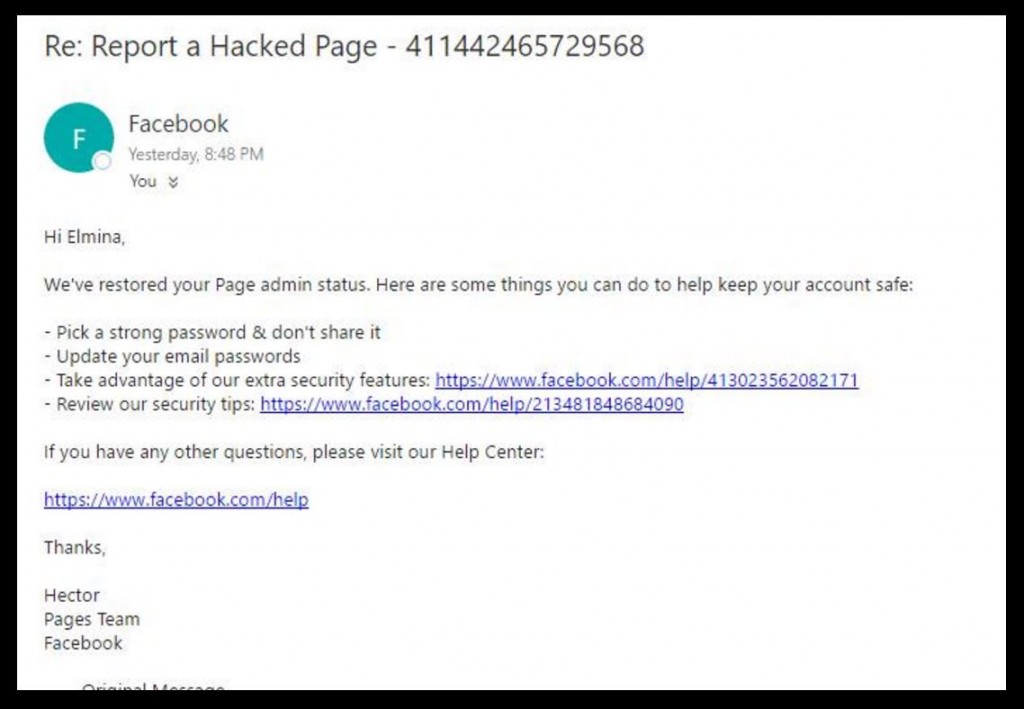 report-hacked-fanpage