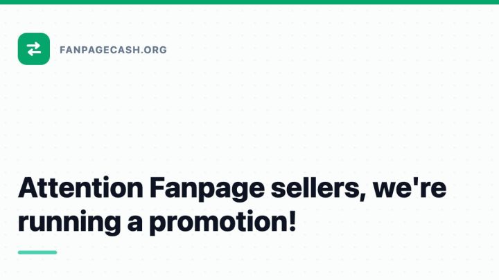 Attention Fanpage sellers, we’re running a promotion!