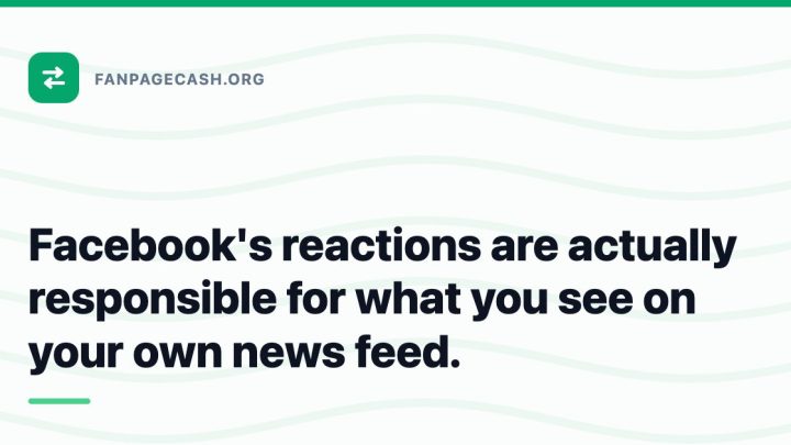 Facebook’s reactions are actually responsible for what you see on your own news feed.