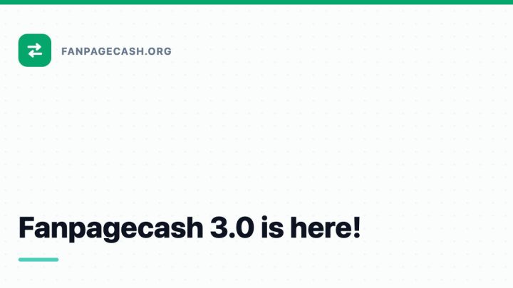 Fanpagecash 3.0 is here!