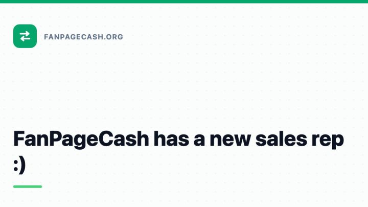FanPageCash has a new sales rep :)