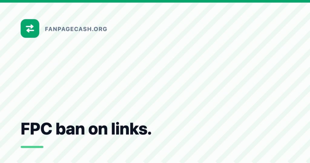 FPC ban on links.