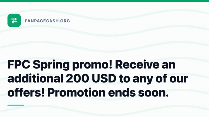 FPC Spring promo! Receive an additional 200 USD to any of our offers! Promotion ends soon.