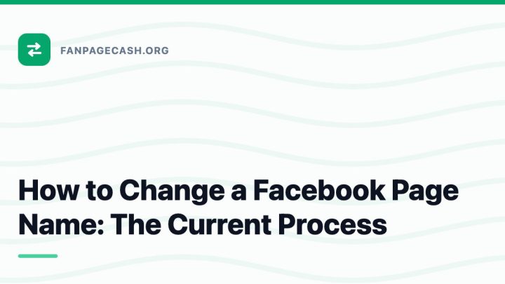 How to Change a Facebook Page Name: The Current Process