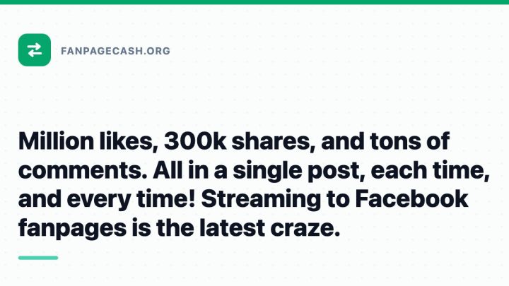 Million likes, 300k shares, and tons of comments. All in a single post, each time, and every time! Streaming to Facebook fanpages is the latest craze.