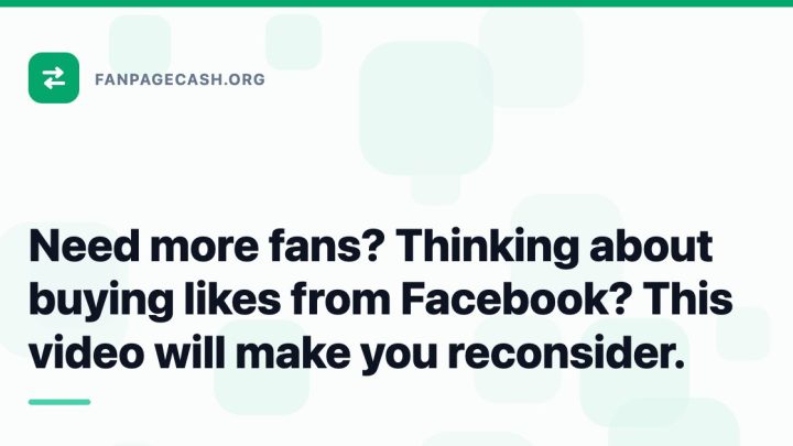 Need more fans? Thinking about buying likes from Facebook? This video will make you reconsider.