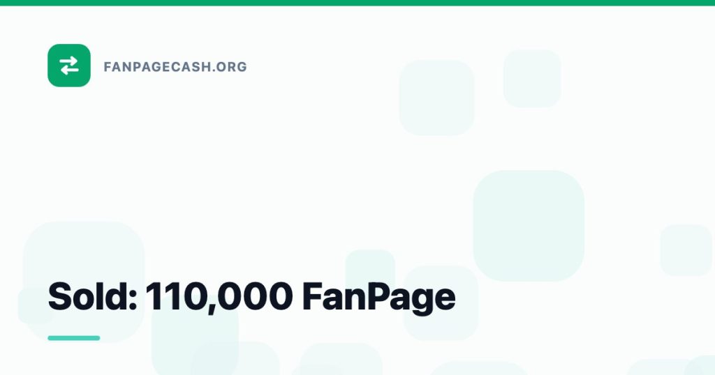 Sold: 110,000 FanPage