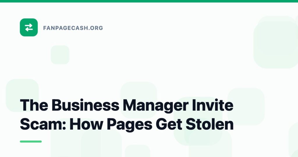 The Business Manager Invite Scam: How Pages Get Stolen