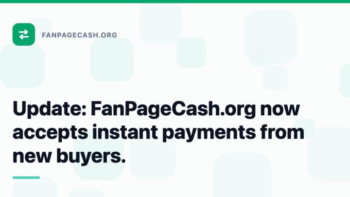 Update: FanPageCash.org now accepts instant payments from new buyers.