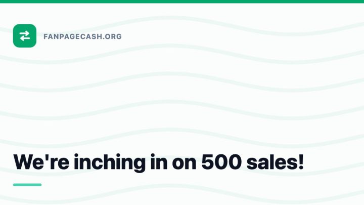 We’re inching in on 500 sales!