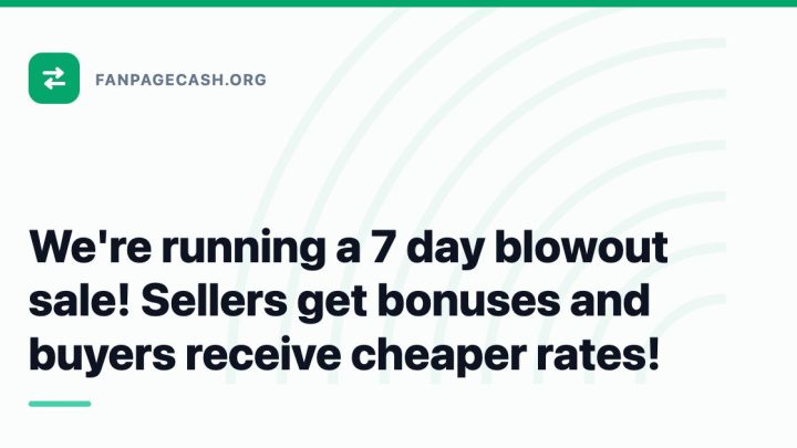 We’re running a 7 day blowout sale! Sellers get bonuses and buyers receive cheaper rates!